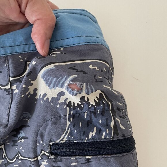 Vintage Patagonia Pataloha Swim Trunks Board Shorts Men 28 Boat Waves Hawaiian - Picture 15 of 15